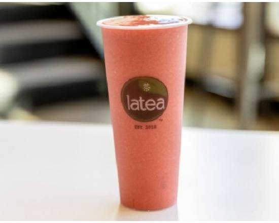 Order *Strawberry Smoothie food online from Latea Bubble Tea Lounge store, West Lafayette on bringmethat.com
