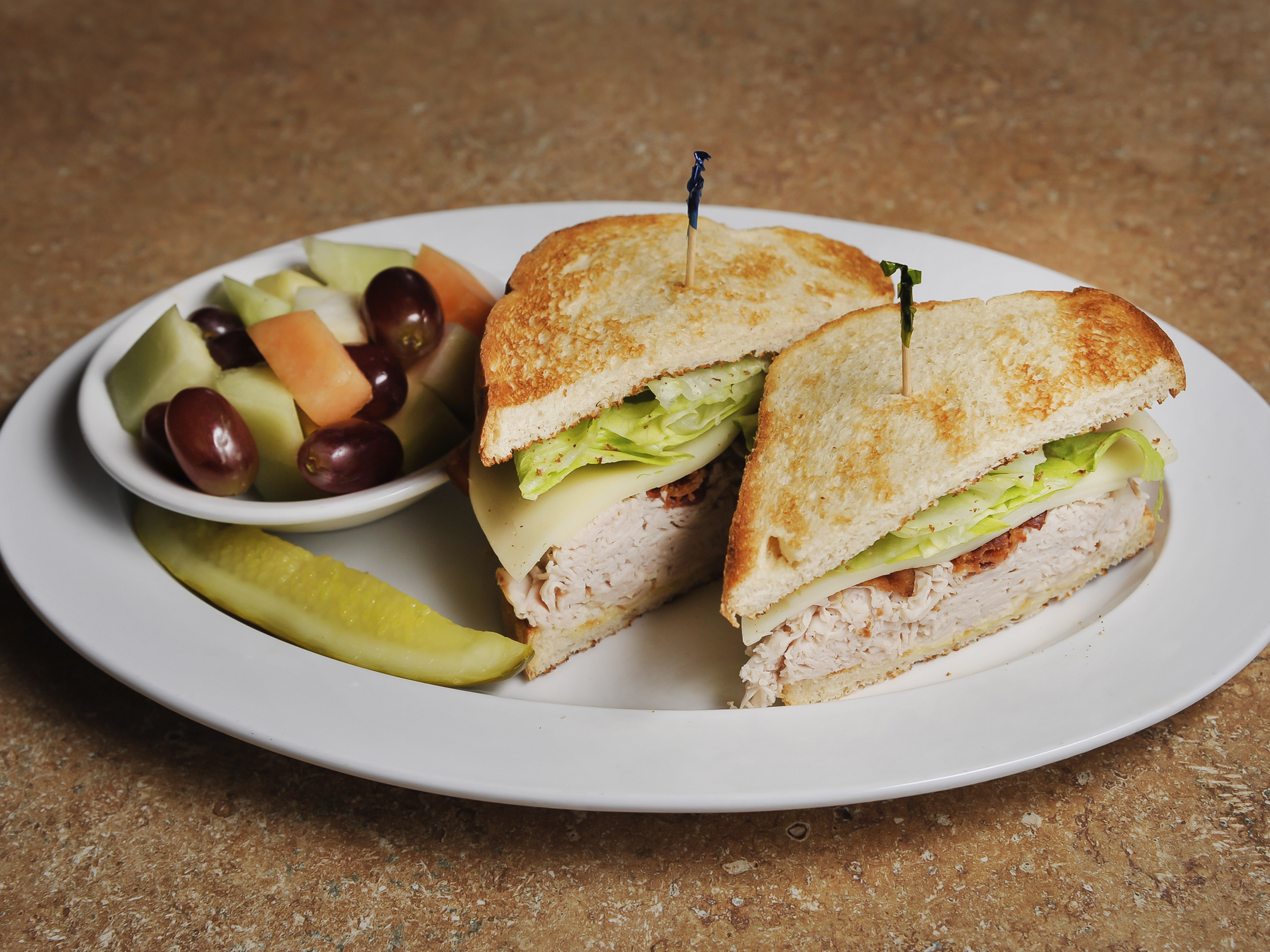 Order Turkey Club Sandwich food online from Manhattan Ny Deli And Bagel store, Norcross on bringmethat.com