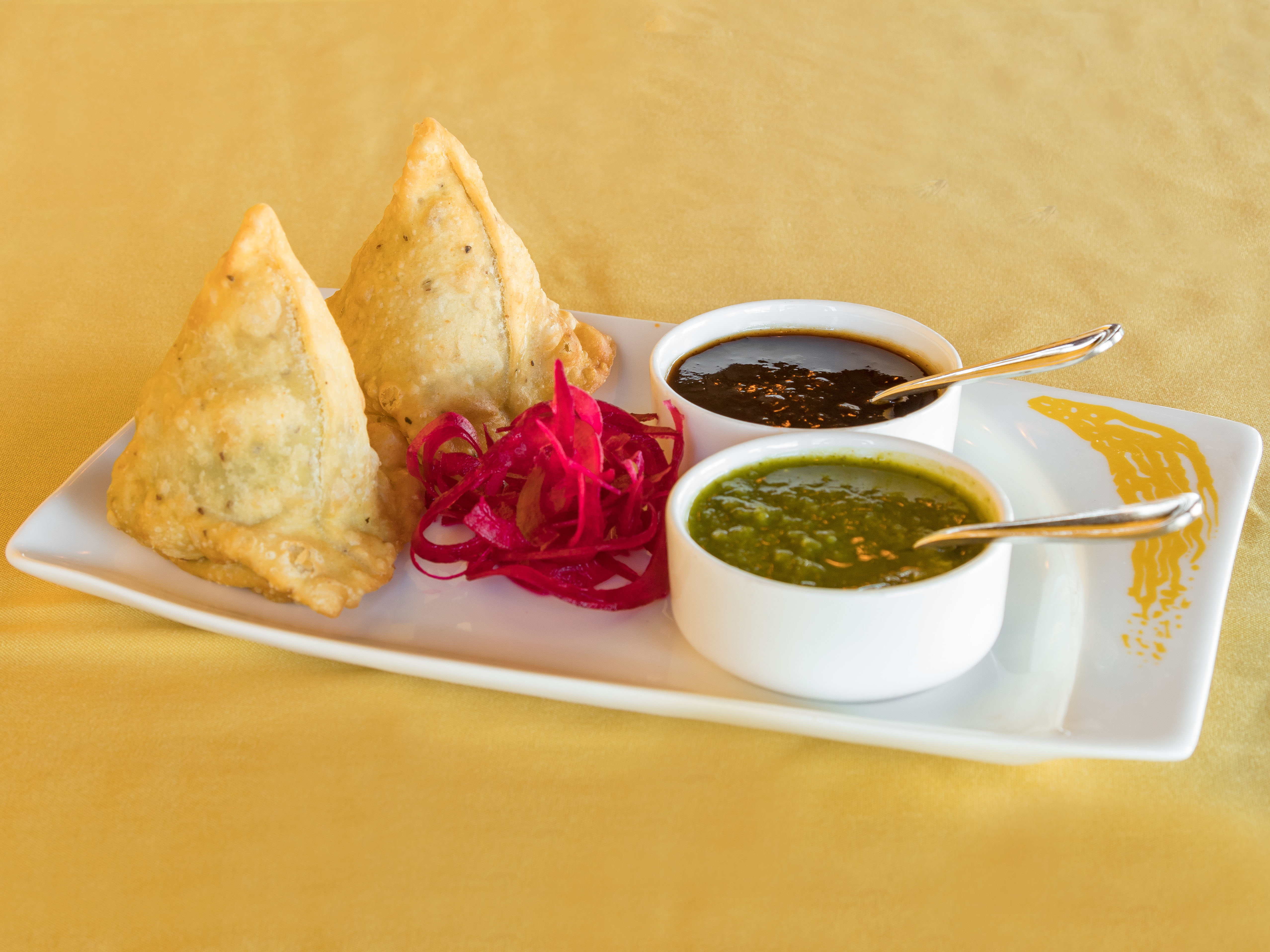 Order 2 Pieces Vegeable Samosa Dinner food online from Saffron Indian Kitchen store, Wayne on bringmethat.com