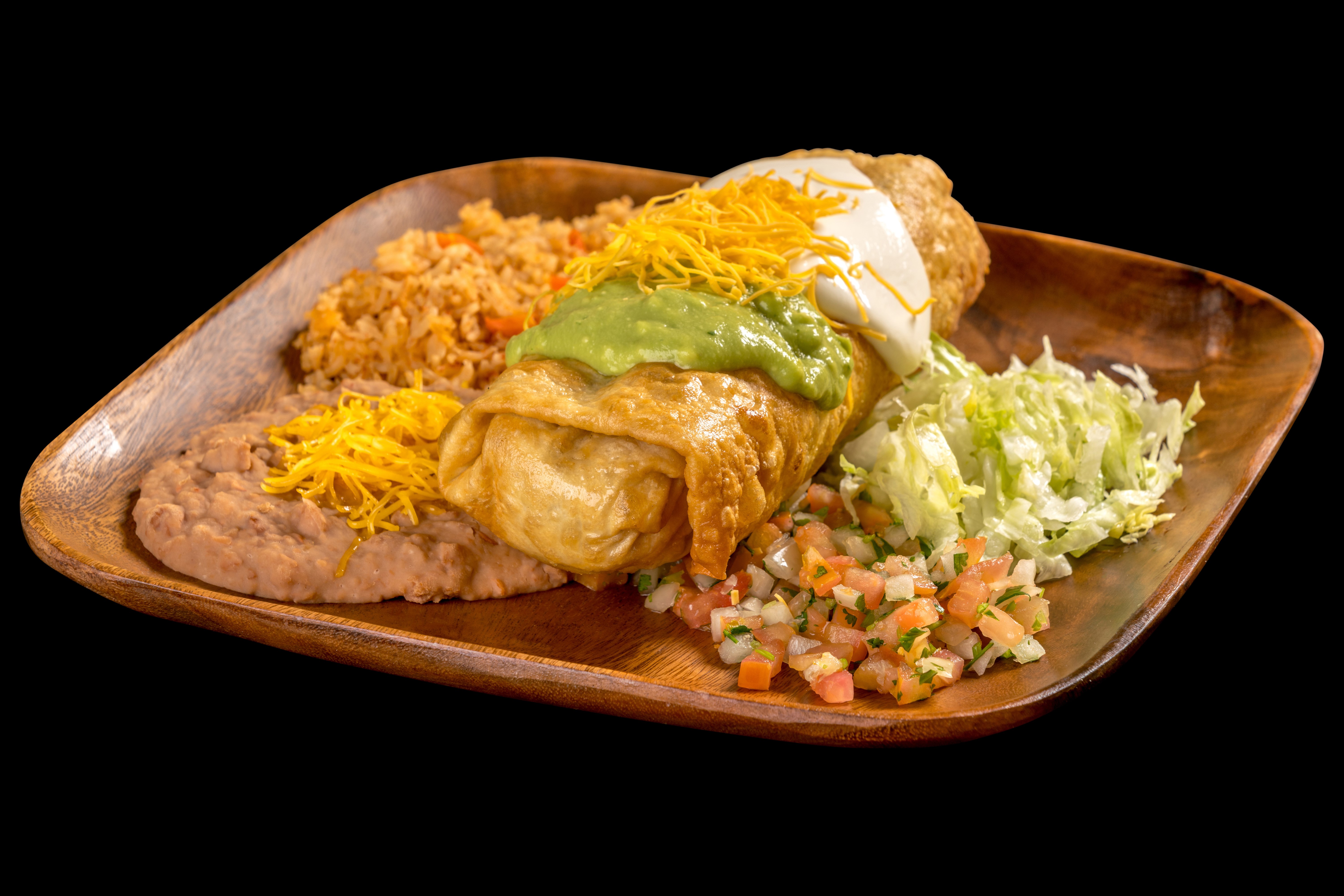 Order #13 Chimichanga Combo Plate food online from Filiberto Mexican Food store, Mesa on bringmethat.com