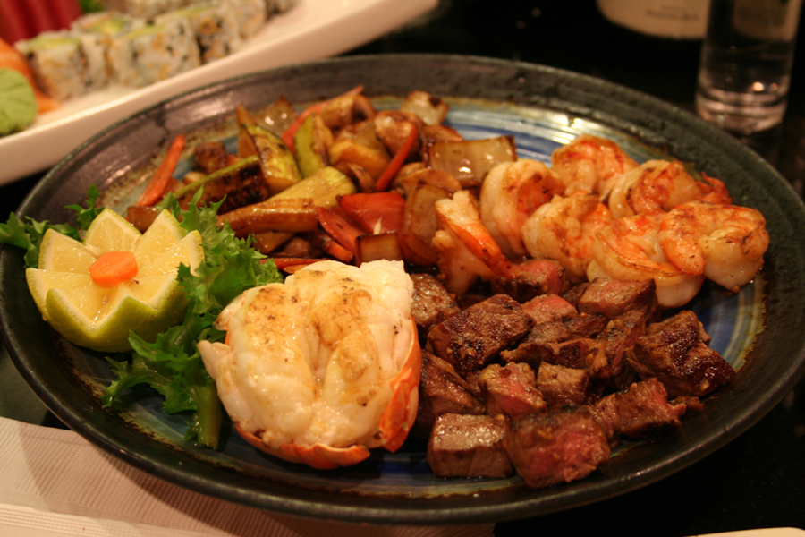 Order Emperor Hibachi Combo food online from Samurai Japanese Steak House store, Huntington on bringmethat.com