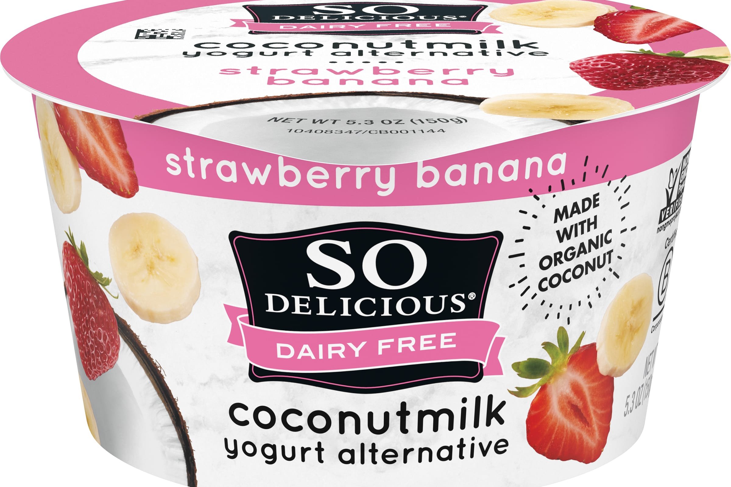 Order So Delicious - Vegan Yogurt - Strawberry Banana - 3 Oz food online from Luv Mart store, Santa Cruz on bringmethat.com