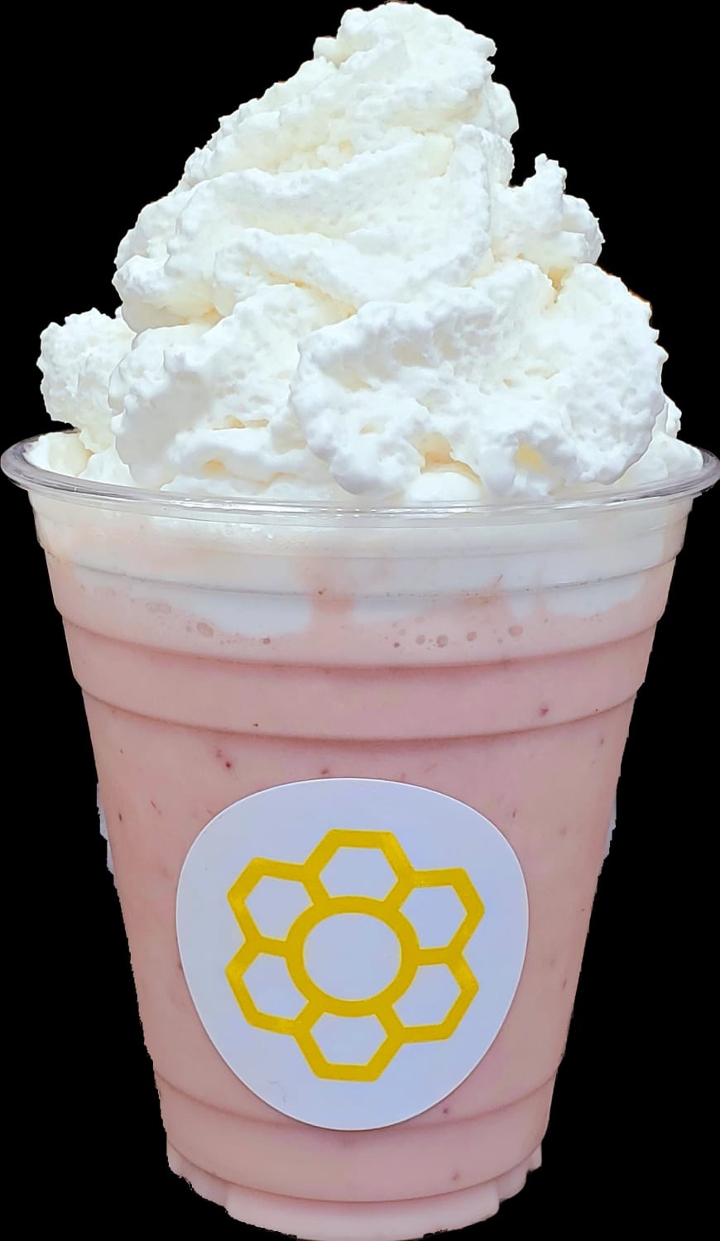 Order The Straw-BEE-rry Shake food online from Honeybee Burger  store, Venice on bringmethat.com