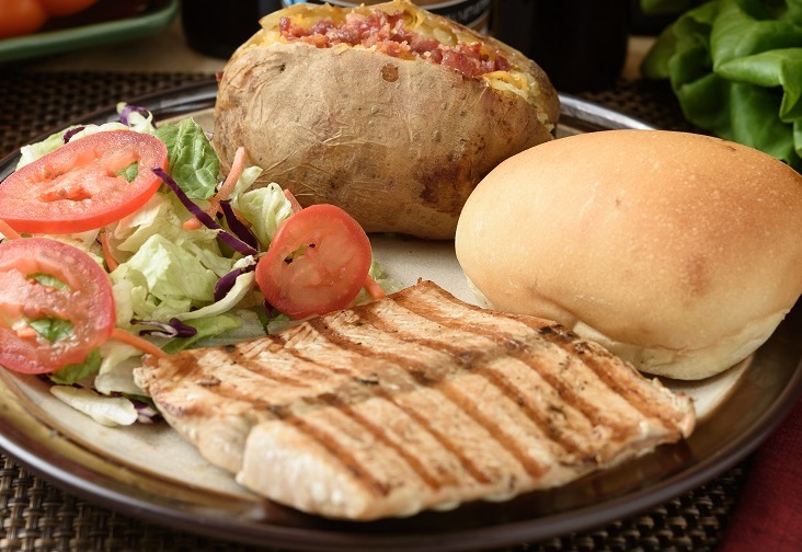 Order 8 oz. Grilled Salmon food online from Steak-Out store, Columbus on bringmethat.com