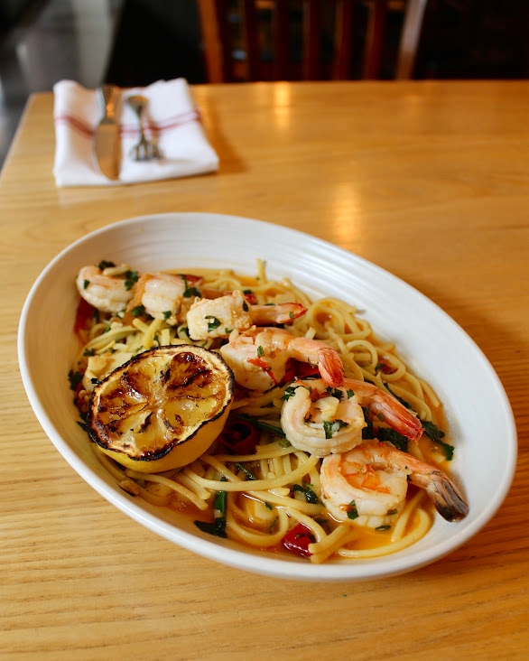 Order Spicy Prawn Linguine food online from The Farmers Union store, San Jose on bringmethat.com