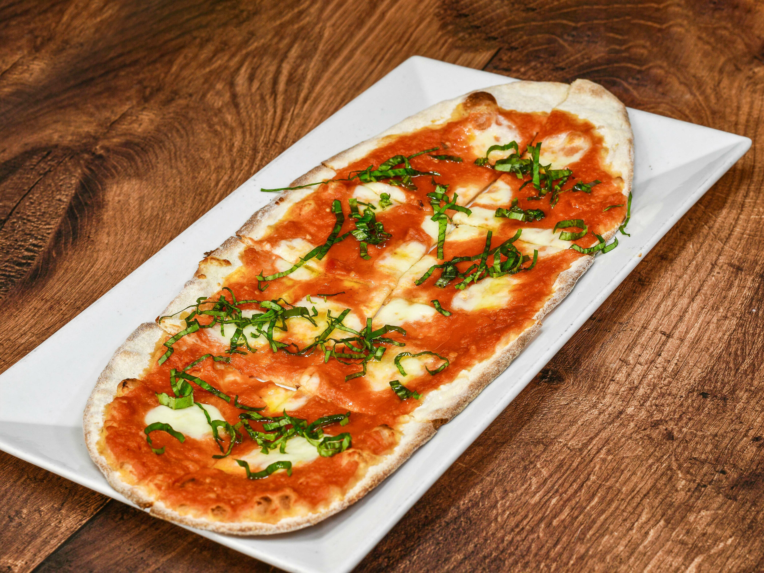 Order Margherita Flat Bread food online from Salvatore's Restaurant store, Lawrence on bringmethat.com