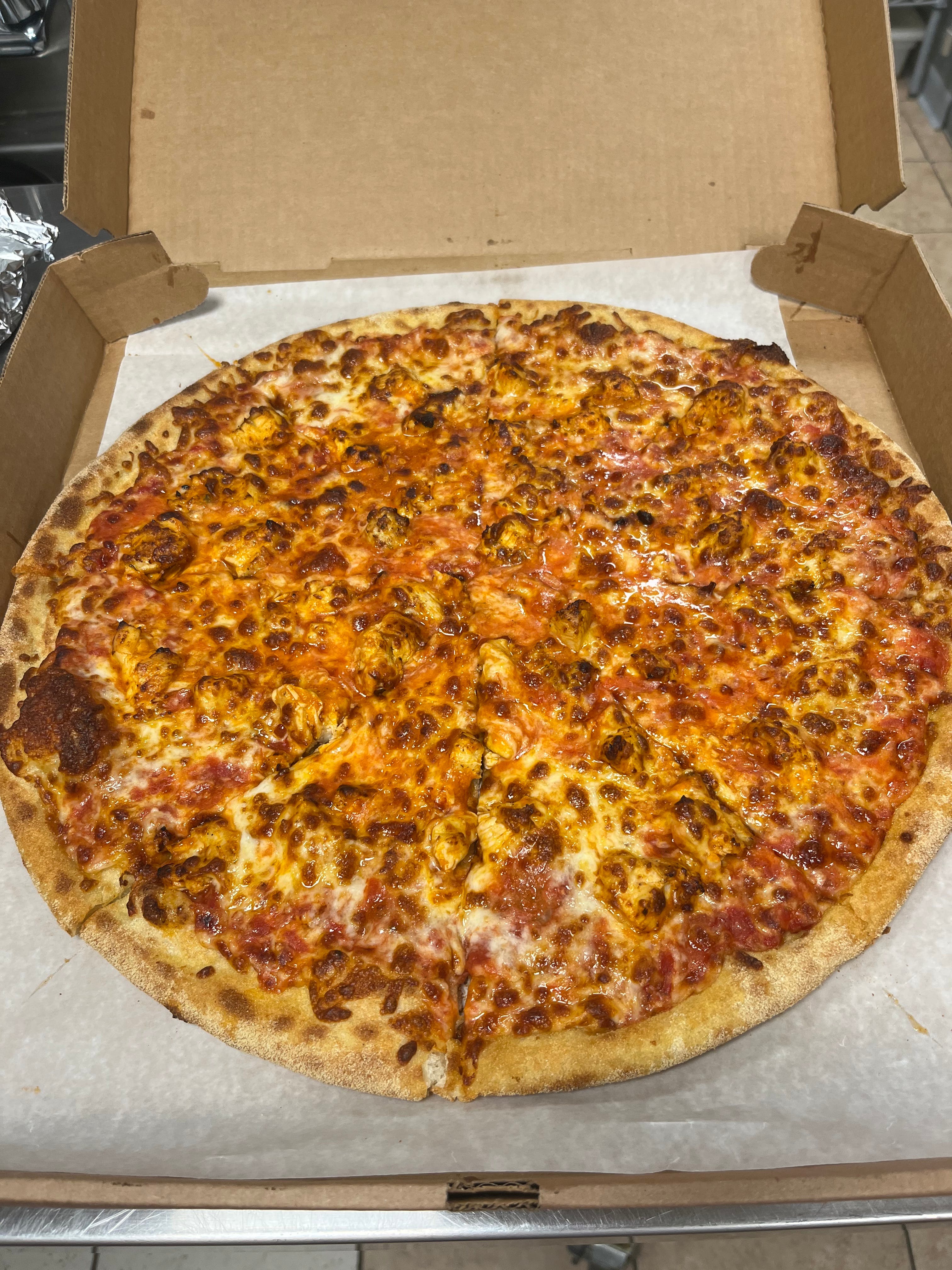 Order BBQ Grilled Chicken  Pizza - Small 12'' food online from Phillip's Roast Beef & Pizza store, Rowley on bringmethat.com