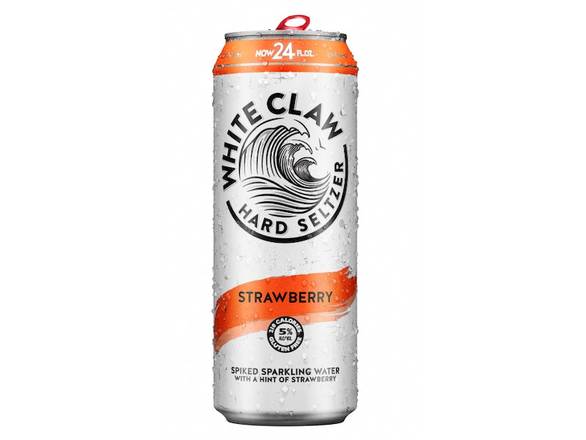 Order White Claw Hard Seltzer Strawberry - 24oz Can food online from Jenny Liquors store, Mt Prospect on bringmethat.com
