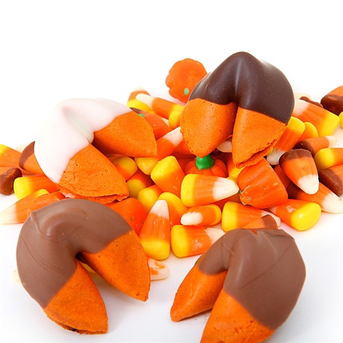 Order Custom Chocolate Covered Pumpkin Pie Flavored Fortune Cookies food online from Fancy Fortune Cookies store, Indianapolis on bringmethat.com