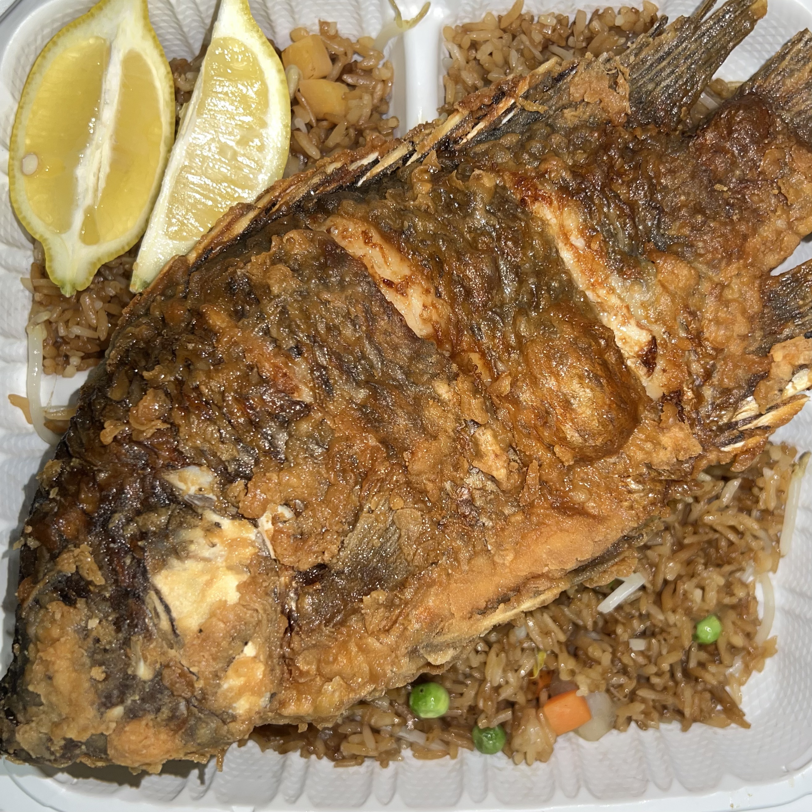 Order Tilapia with Fried Rice and Drink food online from Micky Chinese Restaurant store, Gaithersburg on bringmethat.com
