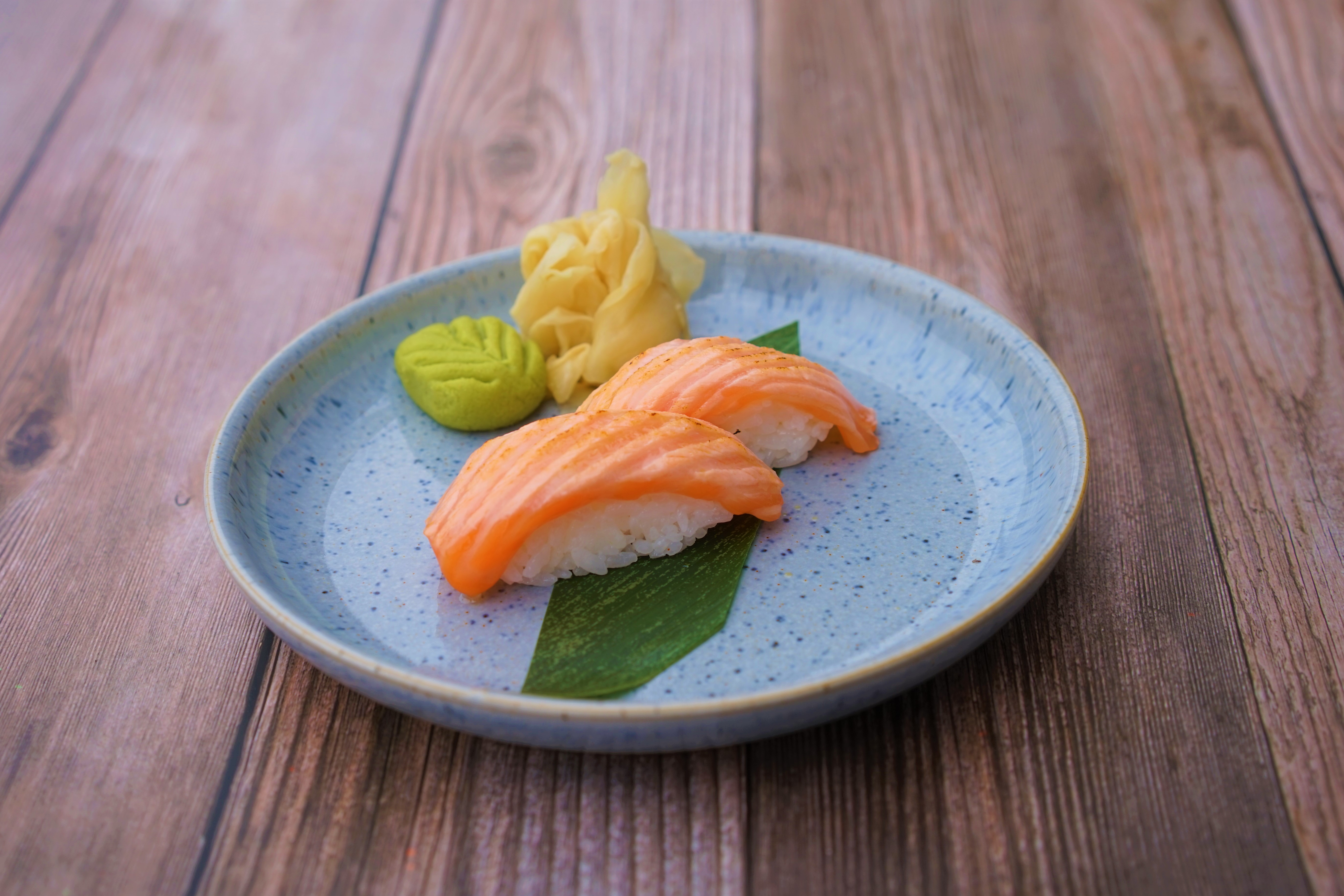 Order Seared Salmon Sushi  food online from Yanagi Kitchen store, Manhattan Beach on bringmethat.com