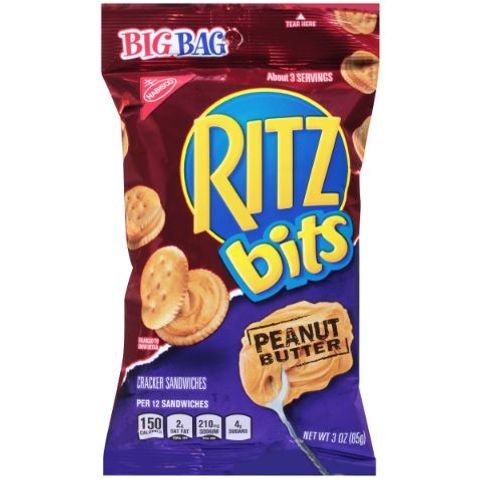 Order Nabisco Ritz Bits Peanut Butter Big Bag 3oz food online from 7-Eleven store, Evans Mills on bringmethat.com