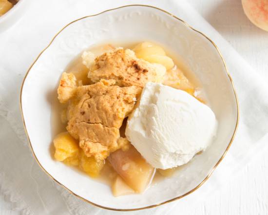 Order Peach Cobbler food online from Chocolate Cake Spot store, San Francisco on bringmethat.com