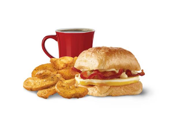Order Bacon, Egg & Swiss Croissant Combo food online from Wendy store, Tannersville on bringmethat.com