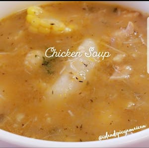 Order Chicken Soup (Large) food online from Island Spice Jamaican Restaurant store, Leavenworth on bringmethat.com