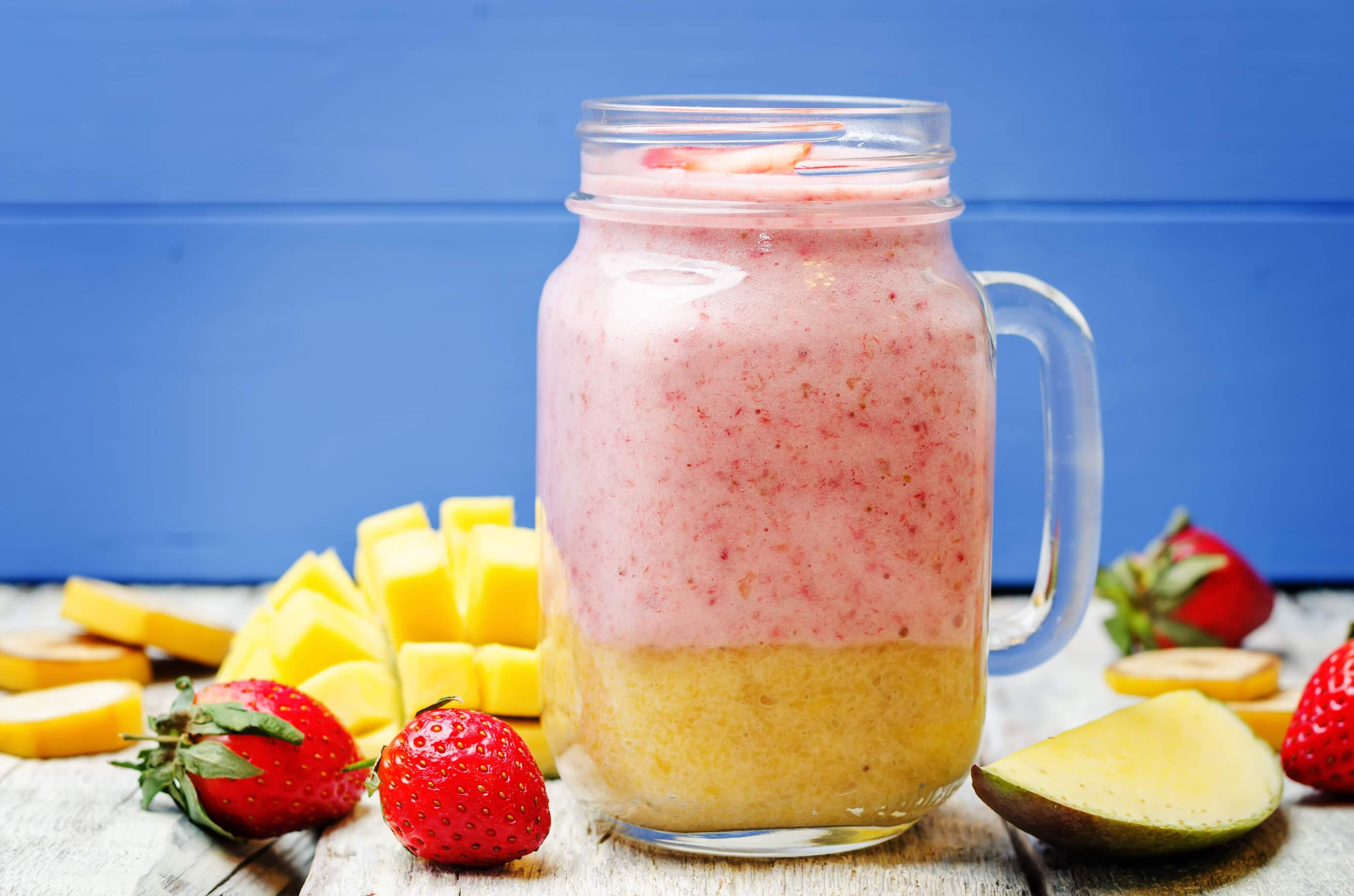 Order Mango and Strawberry and Banana Smoothie food online from Sweet & Fresh store, Atlanta on bringmethat.com