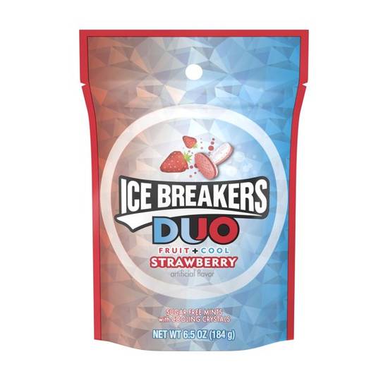 Order Ice Breakers Duo Strawberry food online from Deerings Market store, Traverse City on bringmethat.com