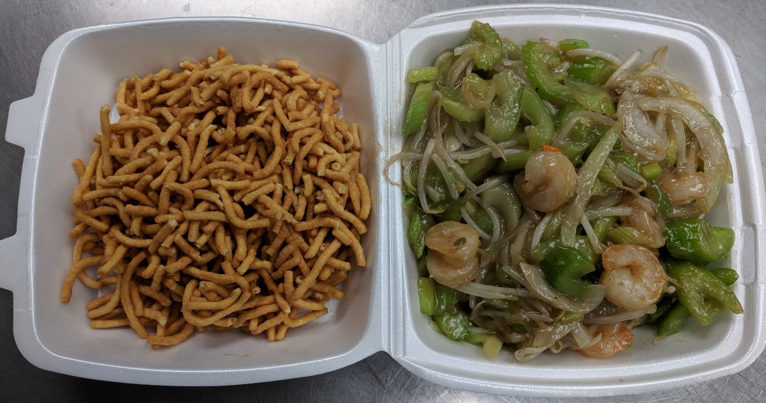 Order 101. Shrimp Chow Mein food online from Golden Pearl store, Salt Lake City on bringmethat.com