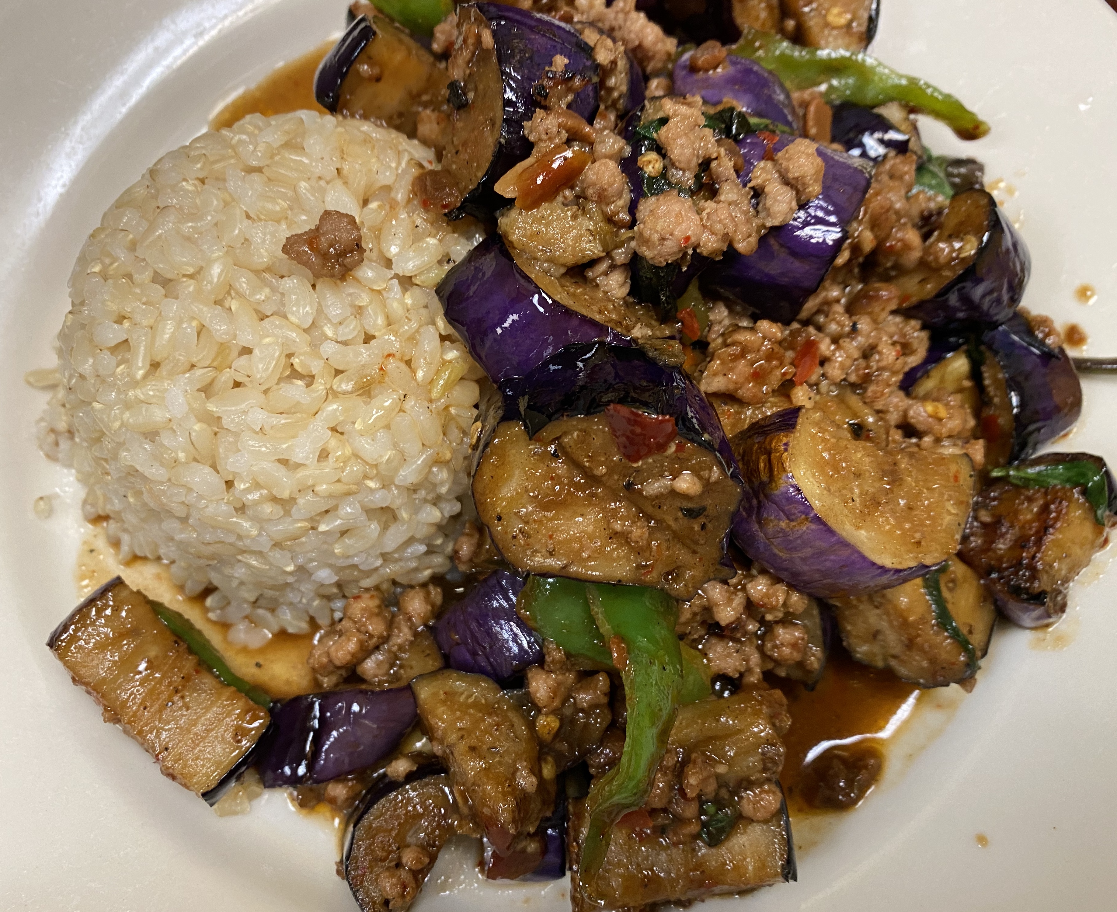 Order CP3 Spicy Eggplant food online from S & I to Go store, Allston on bringmethat.com