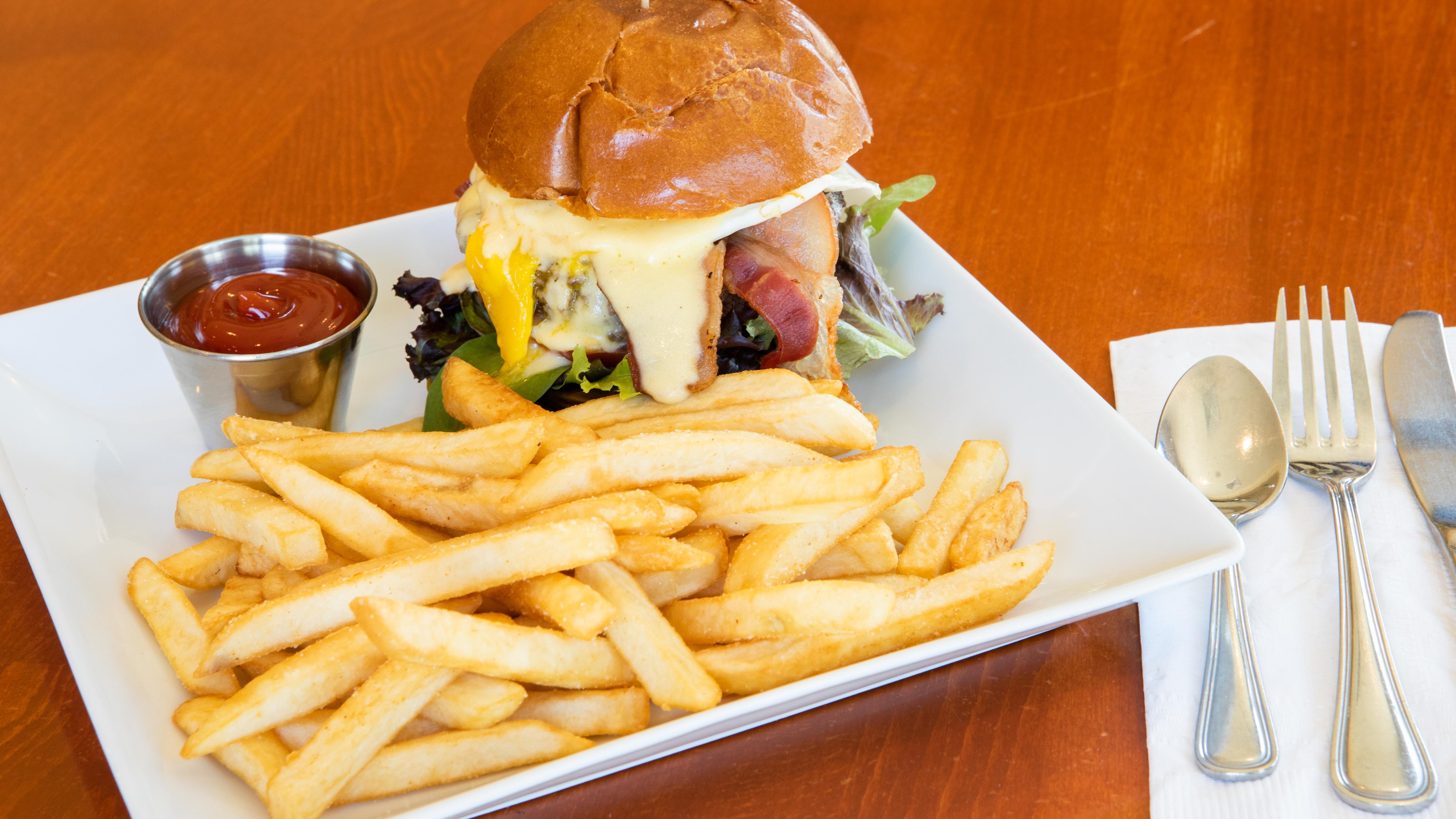Order The "Brunch" Burger food online from Old Town Cafe store, Camarillo on bringmethat.com