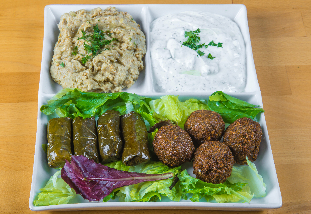 Order mezze plate food online from Pita Cafe store, Los Angeles on bringmethat.com