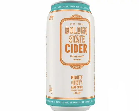 Order Golden State Mighty Dry apple cider 6.9 % abv 4pk-16oz Cans food online from Sousa Wines & Liquors store, Mountain View on bringmethat.com