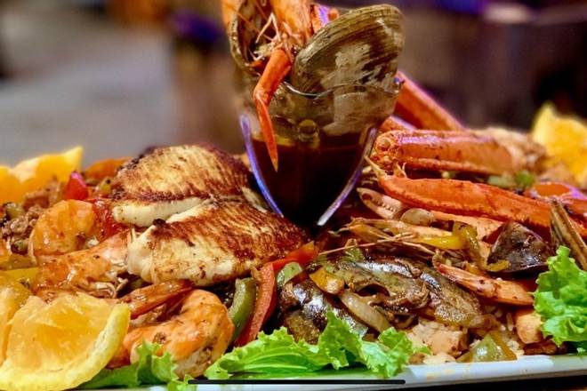Order Mariscada (small for 2 people) food online from El Michoacano store, Hollister on bringmethat.com