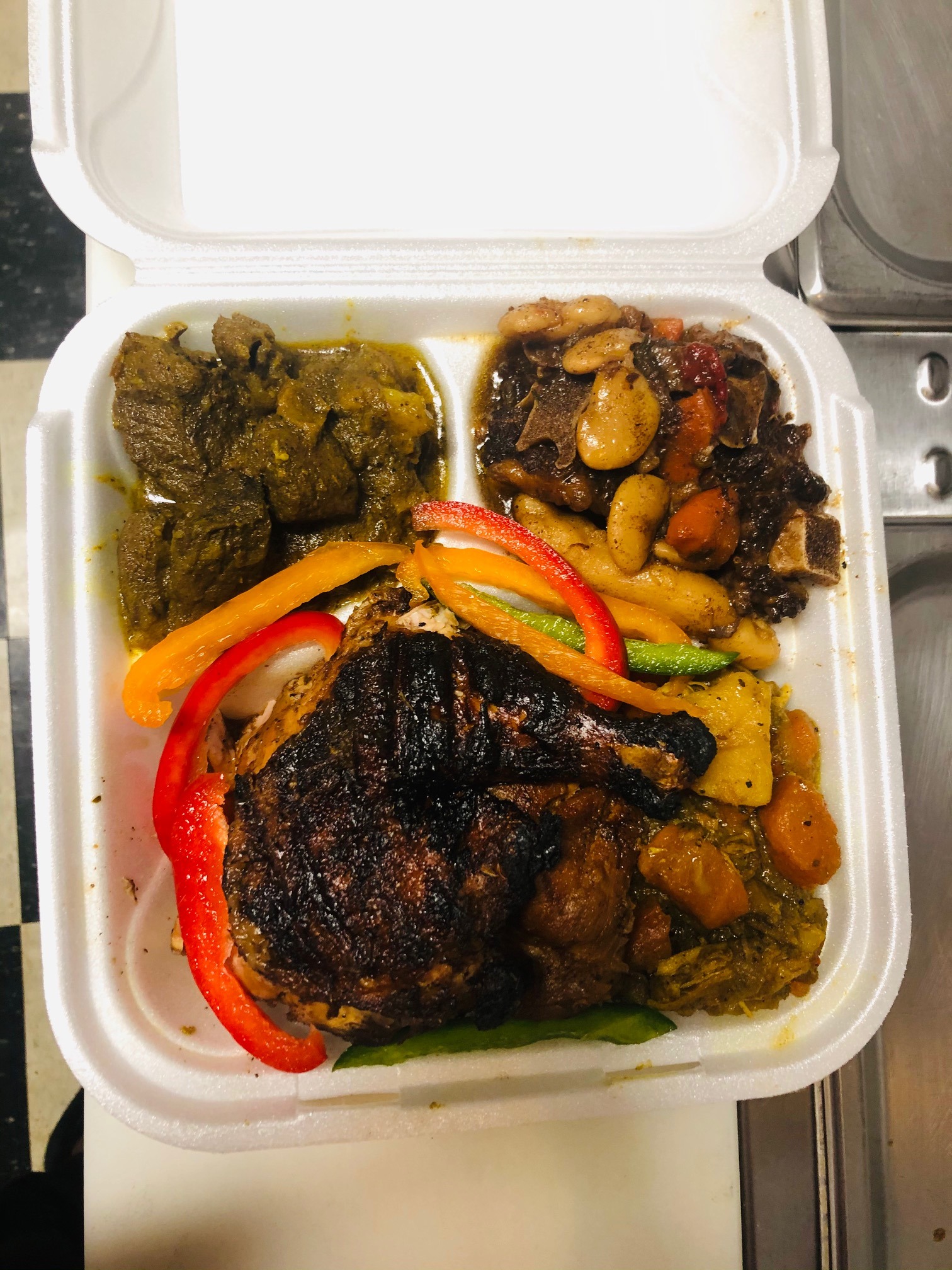 Order Platter food online from One Love Jamaican Restaurant store, Toledo on bringmethat.com