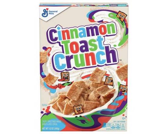 Order General Mills Cinnamon Toast Crunch Cereal 12 oz food online from Johnny Rockets store, Aliso Viejo on bringmethat.com