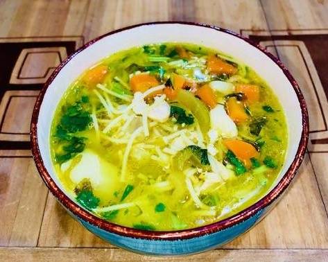 Order Chicken & Angel Hair Noodle Soup food online from Santinis Deli & Grill store, Bridgeport on bringmethat.com