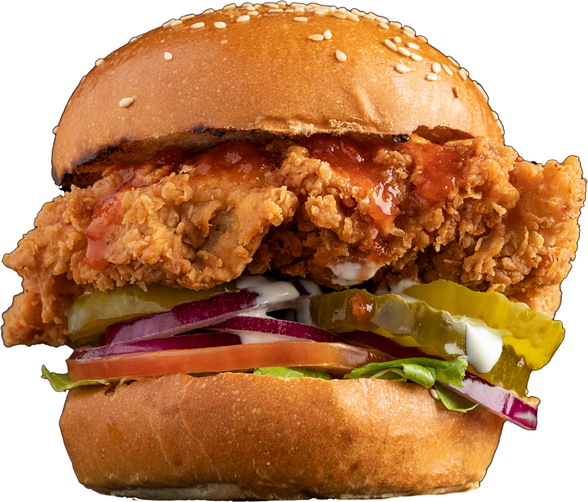 Order Zippy Fry Chicken Burger food online from Dixie BBQ store, Brooklyn on bringmethat.com