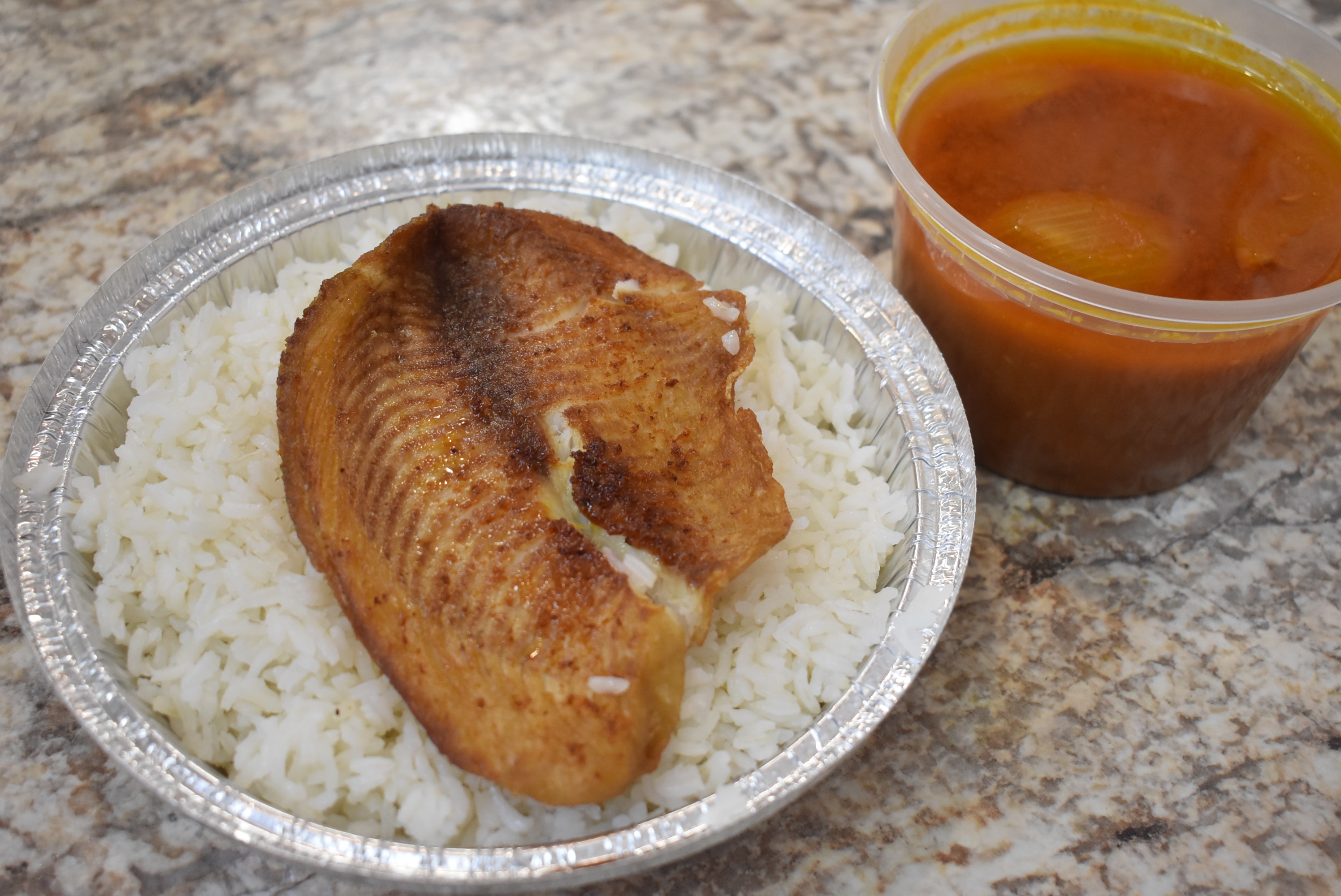 Order FILETE DE PEZCADO/GRILLED FISH FILLET/RICE AND BEANS  food online from Oscar's Kitchen store, Bronx on bringmethat.com