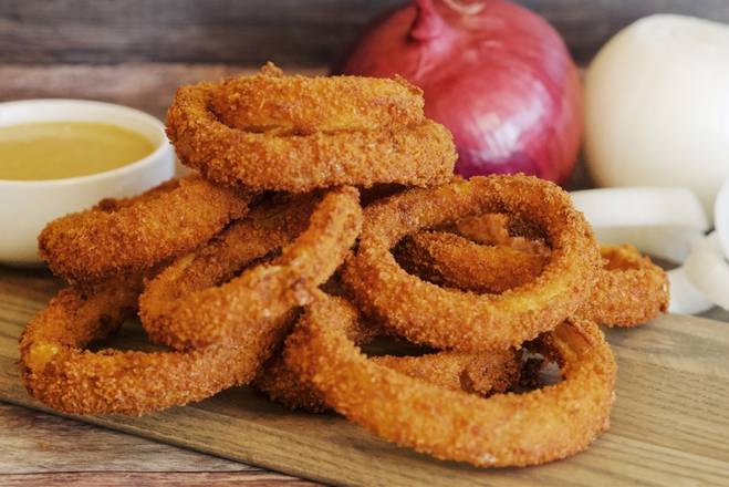 Order Side of Onion Rings food online from Holy Schnitzel store, New York on bringmethat.com
