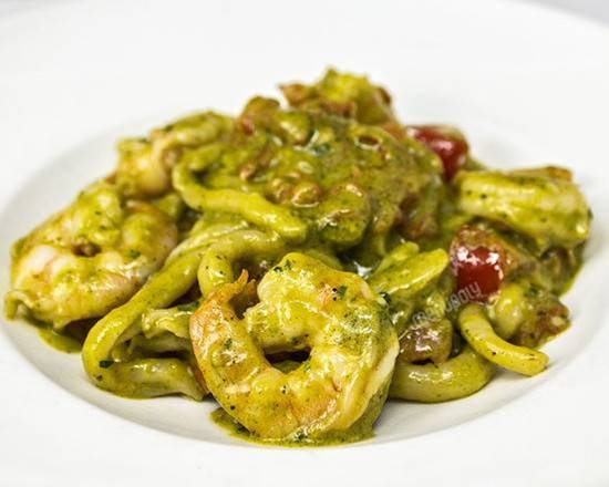 Order Tagliolini con Pesto (Homemade Pasta) food online from Sette Osteria store, Washington on bringmethat.com