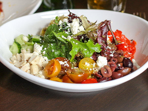 Order Mediterranean Quinoa Bowl food online from Firerock Grille store, Caledonia on bringmethat.com