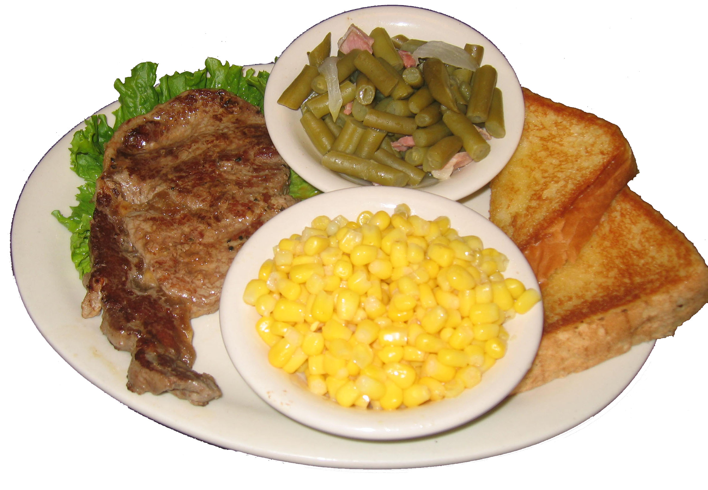 Order Rib Eye Steak Dinner food online from Carolina's Diner store, Greensboro on bringmethat.com