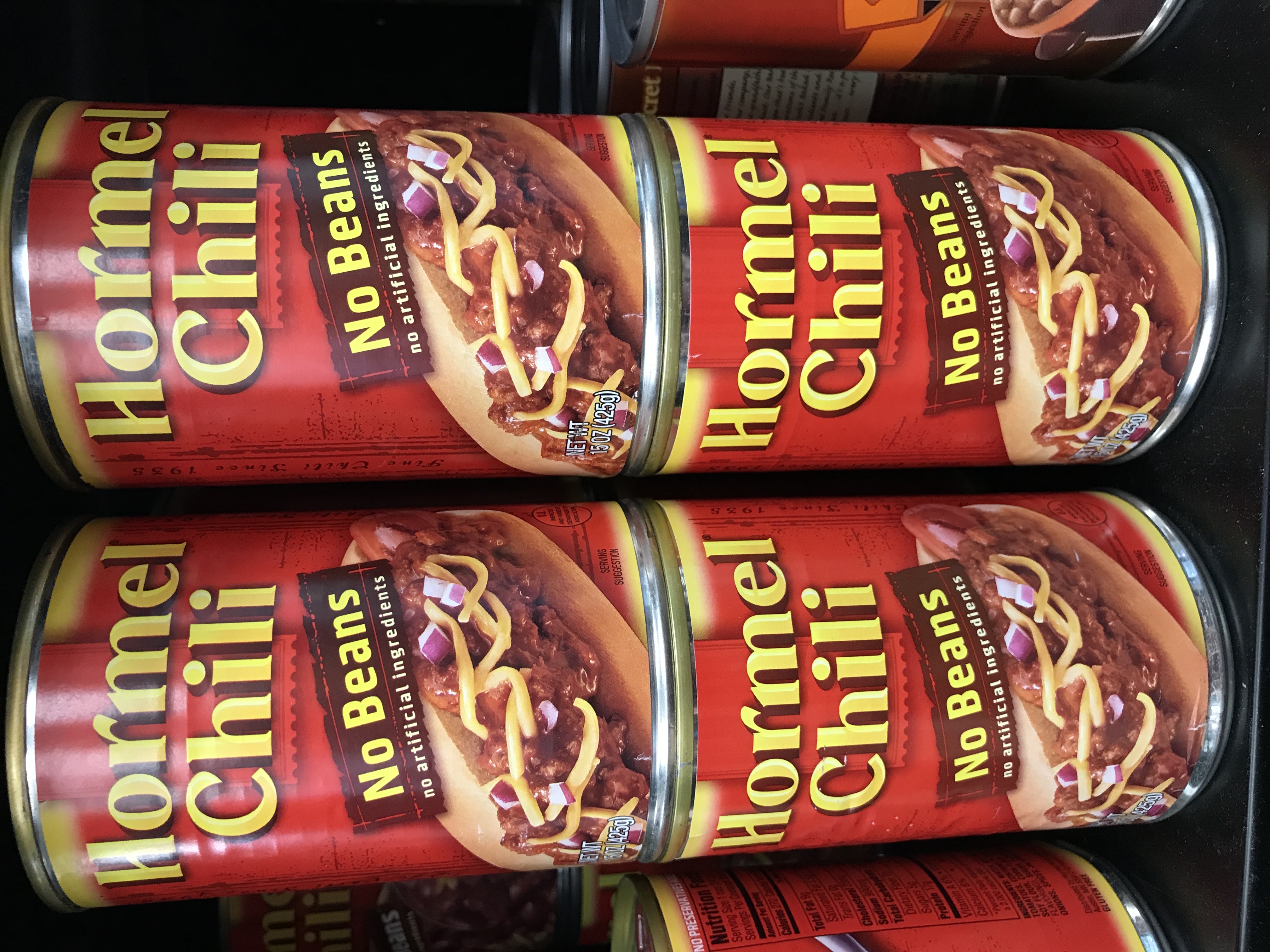 Order 15 oz. Can of Hormel Chili with NO bean food online from The Ice Cream Shop store, Providence on bringmethat.com