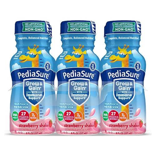 Order PediaSure KidsÂ¿ Nutritional Shake Strawberry - 8.0 fl oz x 6 pack food online from Walgreens store, SEMMES on bringmethat.com