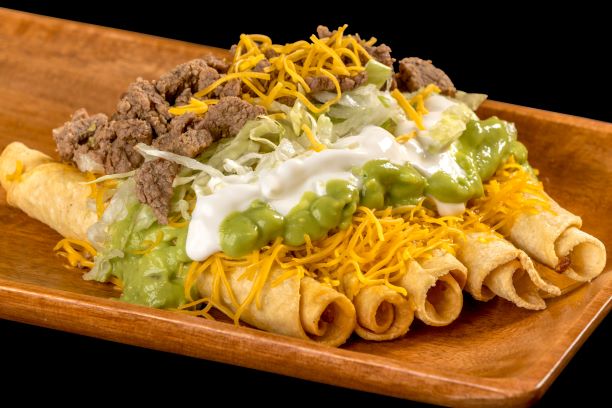 Order 5 Rolled Tacos Cheese with Carne Asada food online from Filiberto Mexican Food store, Mesa on bringmethat.com