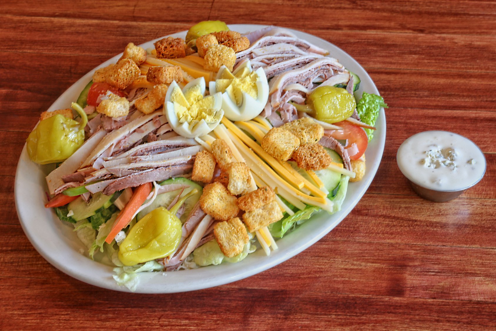 Order Chef Salad food online from Antonious Pizza Cafe store, Riverside on bringmethat.com