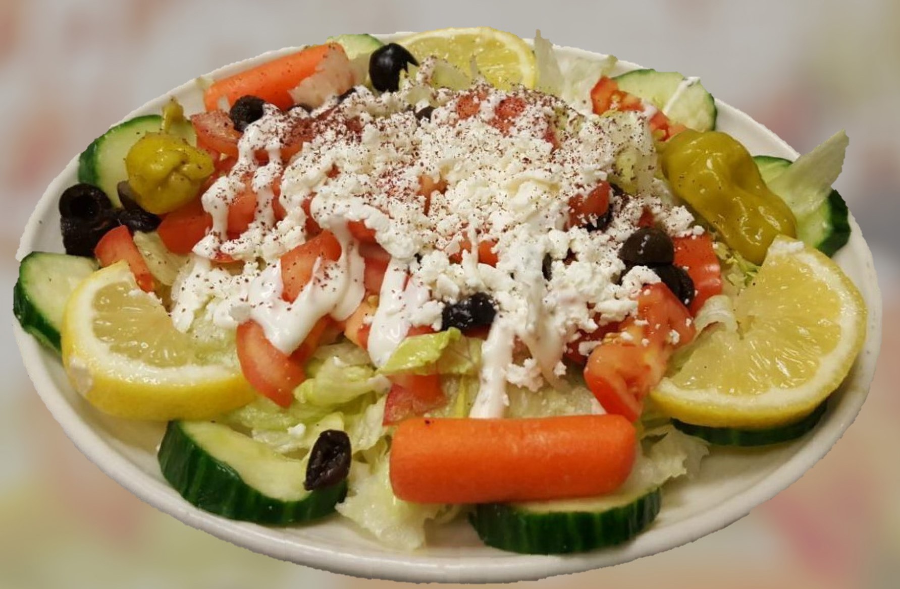 Order Greek Salad food online from Gyro Cafe store, Everett on bringmethat.com