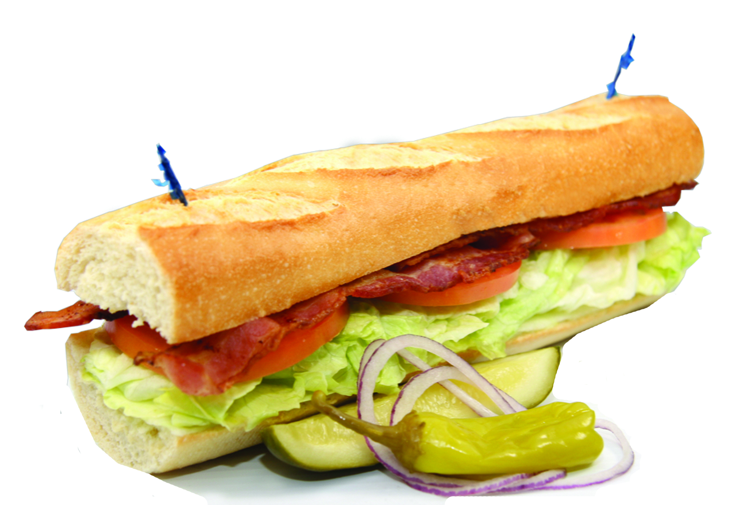 Order #51. BLT Baguette Sandwich food online from Lees Sandwiches store, Van Nuys on bringmethat.com