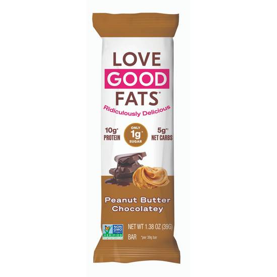 Order Love Good Fats Bar Peanut Butter Chocolatey (1.38 oz) food online from Rite Aid store, EUGENE on bringmethat.com