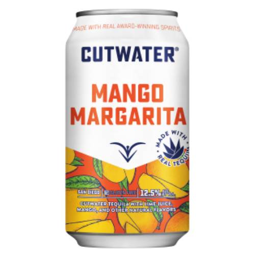 Order Cutwater Mango Margarita - 12 oz Can/Single food online from Bottle Shop & Spirits store, Los Alamitos on bringmethat.com