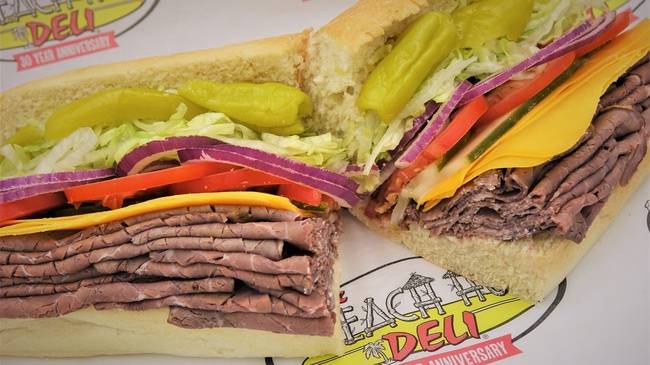 Order Roast Beef and Cheese food online from Beach Hut Deli store, Sacramento on bringmethat.com