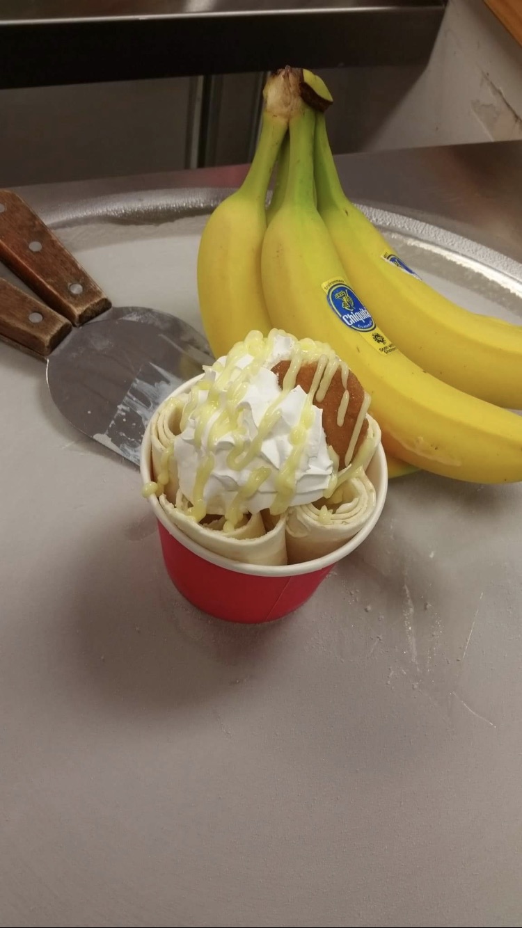 Order Banana Pudding food online from Kustom Kreams Rolled Ice Cream store, Huntington on bringmethat.com