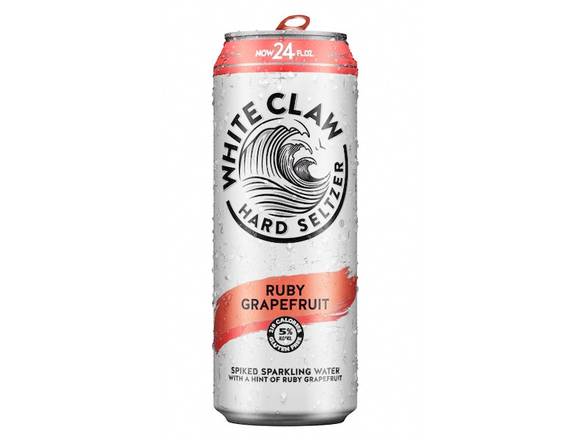 Order White Claw Ruby Grapefruit Hard Seltzer - 24oz Can food online from Michaelis Wine & Spirits store, San Francisco on bringmethat.com