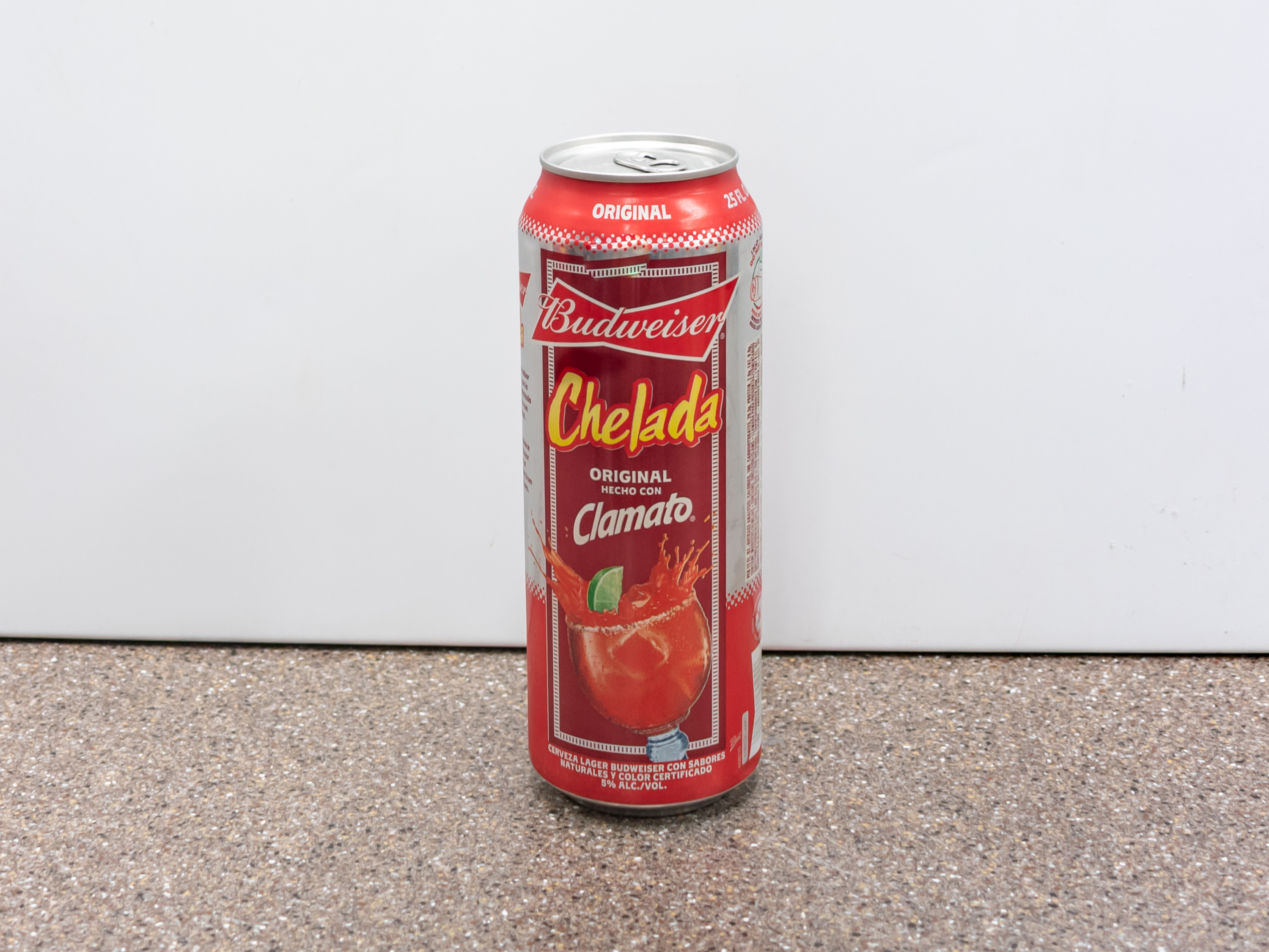 Order Budweiser Chelada with Clamato, 25 oz. Can food online from Kangaroo Food Mart store, Cathedral City on bringmethat.com