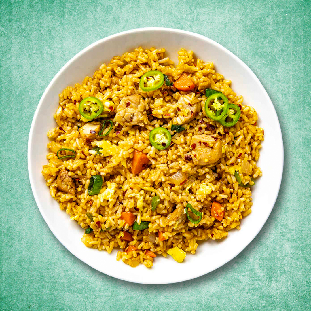 Order Fiery Chicken Fried Rice  food online from Curry Wok store, Schaumburg on bringmethat.com