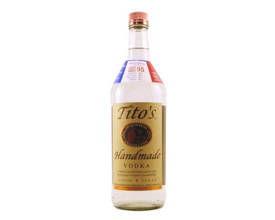 Order Tito's 1L vodka (40.0%ABV) food online from Babaro Liquor Store store, Peabody on bringmethat.com